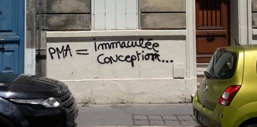 Bordeaux : Les catholiques visés par de nombreux tags injurieux de la part de militants pro-PMA