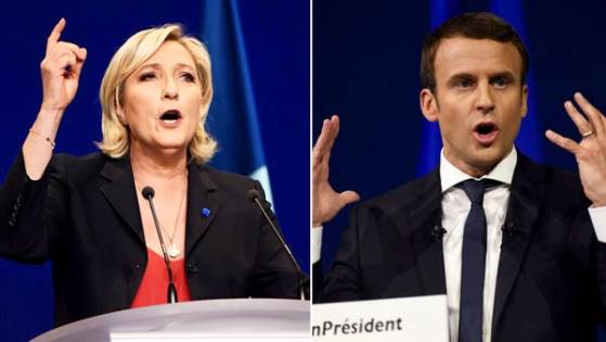 Emmanuel Macron et Marine Le Pen au coude-à-coude en 2022, selon un sondage