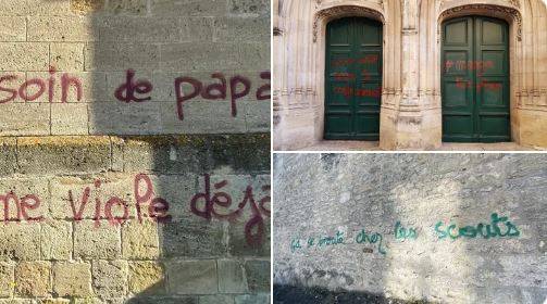 Au moins cinq églises recouvertes d'inscriptions injurieuses à Bordeaux