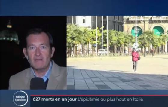 Le correspondant de France 2 à Rome: "L'Italie c'est la France dans 10 jours et les erreurs se payent cash !" (Vidéo)