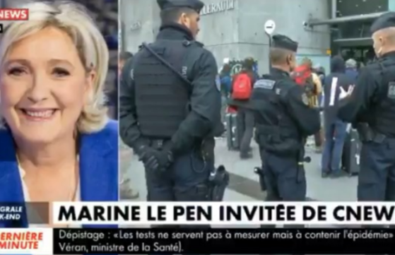 Marine Le Pen (RN) : « Dans les zones de non-droit, une partie de la population ne respecte aucune règle, aucune loi, aucune autorité. Il n’y a pas de raison qu’ils le fassent aujourd’hui. » (Vidéo)