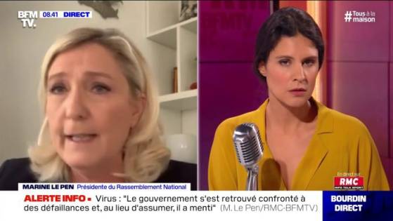 Marine Le Pen (RN) face Apolline de Malherbe. Journaliste ou porte-parole du Gouvernement ?