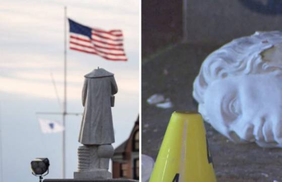 États-Unis: la statue de Christophe Colomb décapitée pendant la nuit sera enlevée du parc de North End à Boston