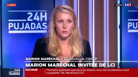 Marion Maréchal sur LCI : "Se mettre à genoux est un acte de soumission (...) Les premières victimes en France, ce sont les forces de l'ordre" (Vidéo)