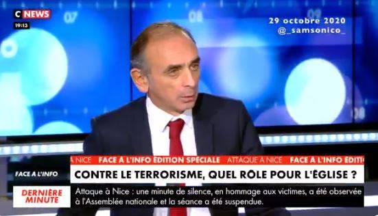 Eric Zemmour : “Ce qu'il s’est passé à Nice, ce n’est pas du terrorisme, c’est l’application de la charia en France (…) Il faut arrêter l’immigration ! Il n’y a pas d’autres solutions pour s’en sortir” (Vidéo)