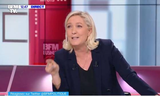 Marine Le Pen affirme qu'elle "laisserait les Français fêter Noël et rouvrirait les petits commerces" si était présidente (Vidéo)