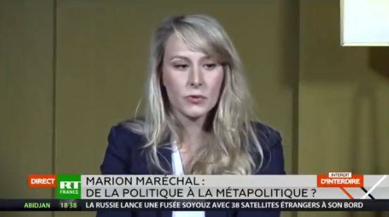 Marion Maréchal : « La société multiculturelle c’est le terme poli pour dire la fin de la société occidentale et la fin de la société française» (Vidéo)
