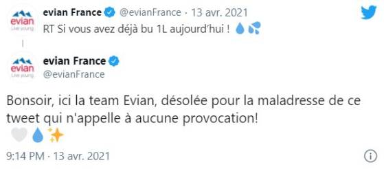 Ramadan : la marque Evian présente ses excuses après avoir demandé à ses abonnés ... s'ils avaient "bu 1 litre d'eau aujourd'hui"
