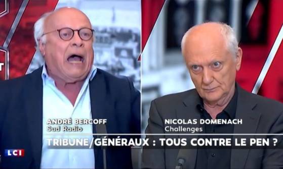 Tribune des généraux. Débat tendu entre André Bercoff et Nicolas Domenach