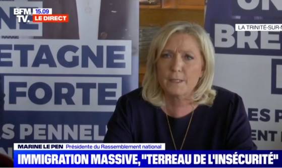 "Assassiner un policier ne fait plus peur aux criminels car ils ne craignent ni la justice, ni l'autorité de l'État" : Marine Le Pen (RN) affirme qu'elle sera la présidente qui incarnera "la restauration de l'autorité de l'Etat face à un Président qui n'a eu de cesse de se complaire dans le laxisme"
