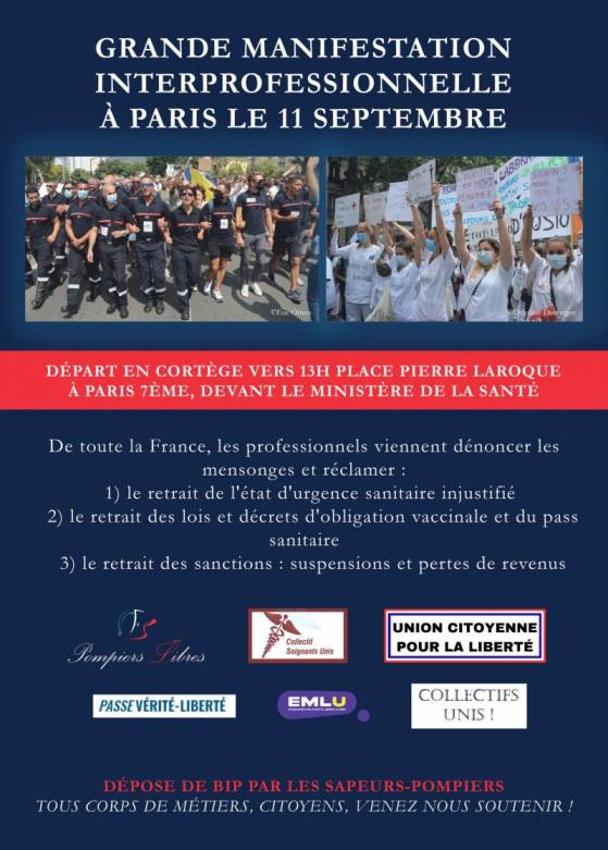 Paris : grande manifestation interprofessionnelle ce samedi 11 septembre à 13 heures