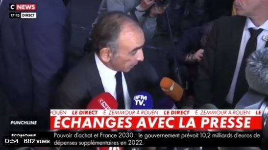 Éric Zemmour : « Je suis le seul, dans l’espace politique, à utiliser l’expression “Grand remplacement”, et 67% des Français sont d’accord avec moi »