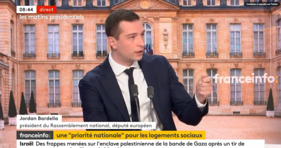 Le président du Rassemblement National s'exprime sur la priorité nationale : "On ne veut plus que la France soit un guichet social où vous puissiez arriver et bénéficier immédiatement de prestations sociales"
